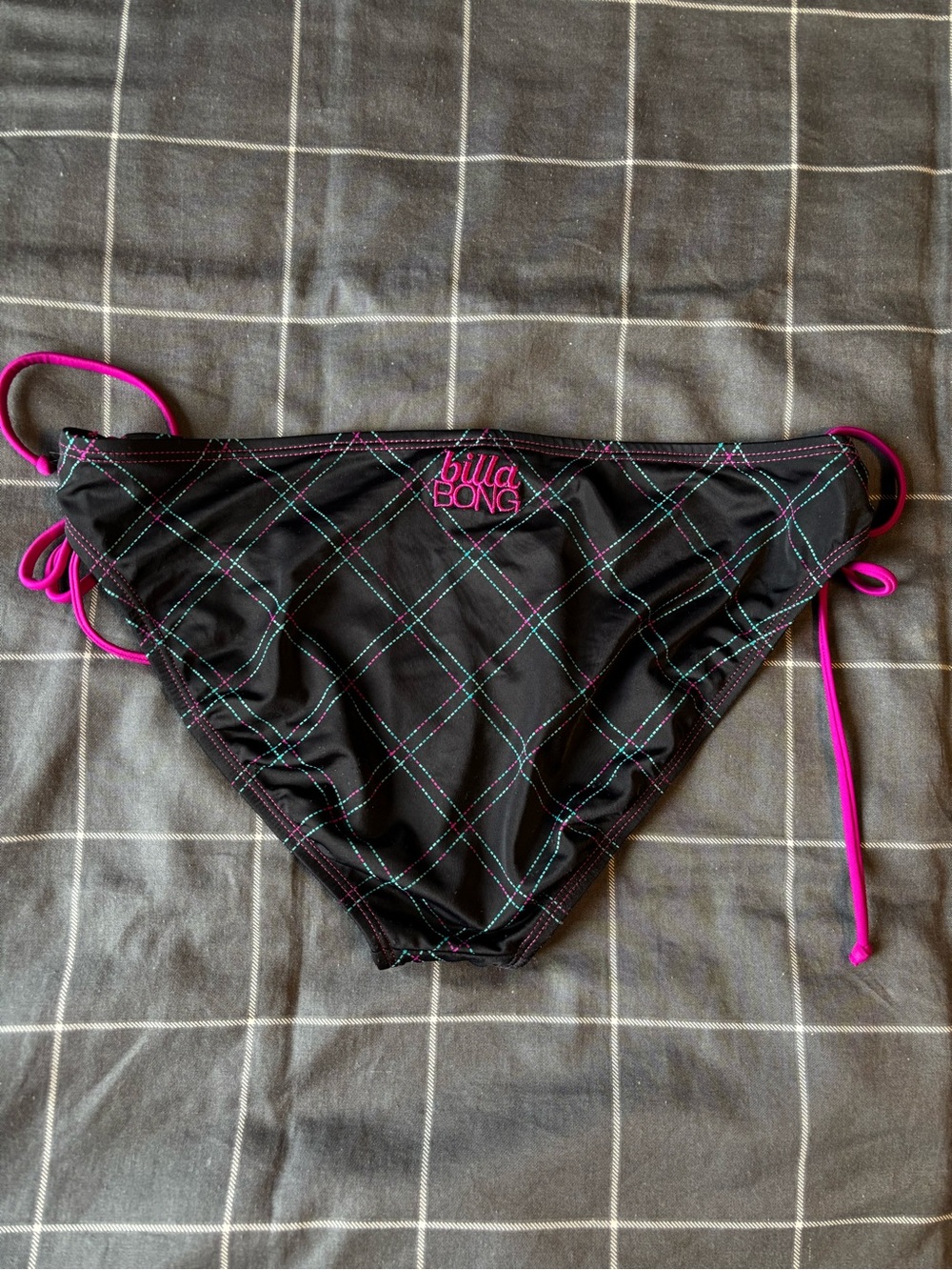 Kids Bottom Brand Logo on Patterned Fabric